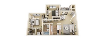 3D floor plan of the cumberland