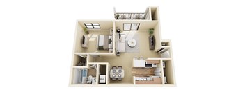 3D floor plan of the savannah