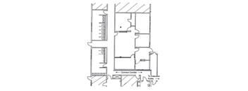 a floorplan image of an available office space with 1,675 square feet