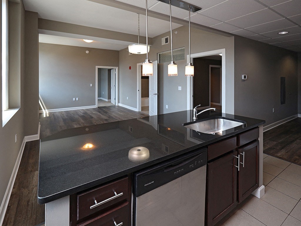 Model Suite at The Residences at Hanna in Cleveland OH - Kitchen