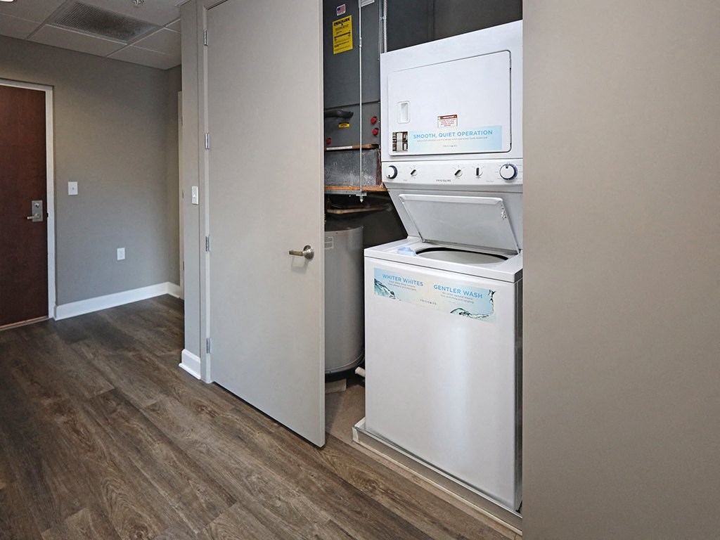 Model Suite at The Residences at Hanna in Cleveland OH - Laundry.