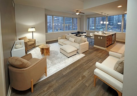Living Room at Residences At 1717, Cleveland, OH, 44114