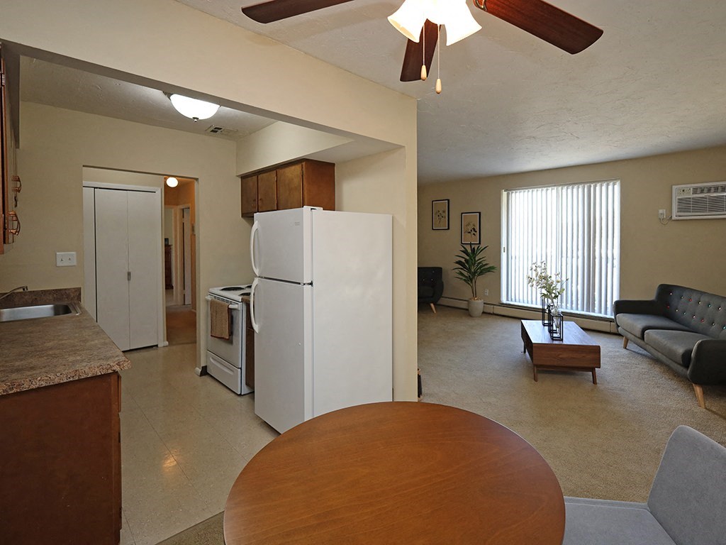 Model Suite Living Area at Westbrook Village Apartments, Brooklyn OH 44144
