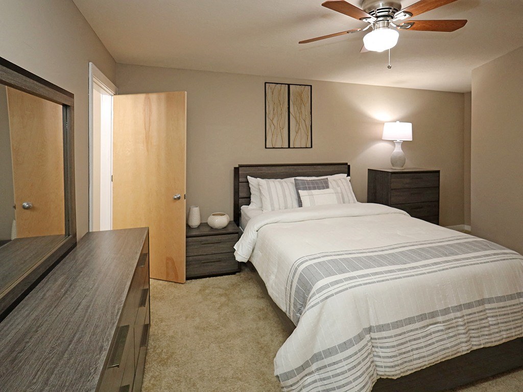 Model Suite Updated Master Bedroom - Stonebridge Waterfront in Flats District Cleveland OH