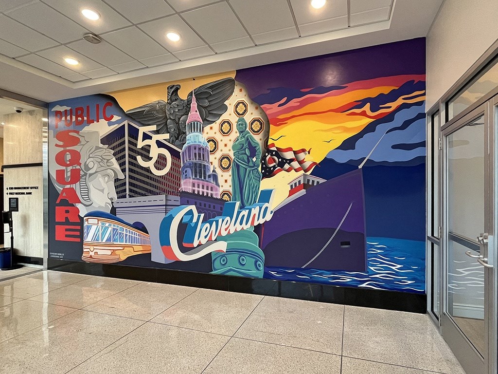 Residences at 55 - Mural Outside Leasing Office