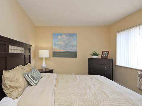 Model Bedroom at Edgewater Landing Apartments in Cleveland OH