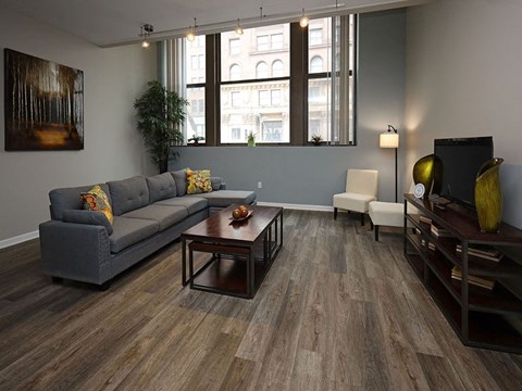 Model Suite at The Residences at 668 - Living Area