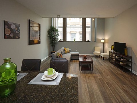 Model Suite at The Residences at 668 - Living Area