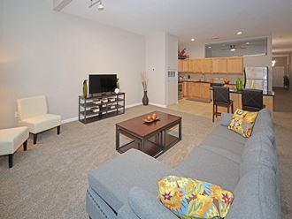 The Residences at 668 Standard Model Living Room at The Residences at 668 Apartments, Cleveland - Photo Gallery 4