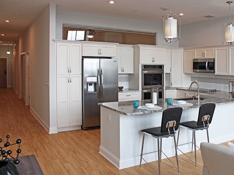 Contemporary Living Room at Residences at Halle, Cleveland, Ohio