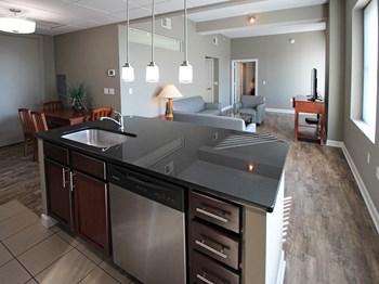 Living Room at The Residences at Hanna - Photo Gallery 4