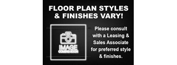 Standard Studio: Floor Plan Styles & Finishes Vary (image coming soon)