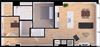 Suite Style K1 - 3D Floor Plan Suite Style K1 - 3D Floor Plan at Residences at 55, Cleveland, OH