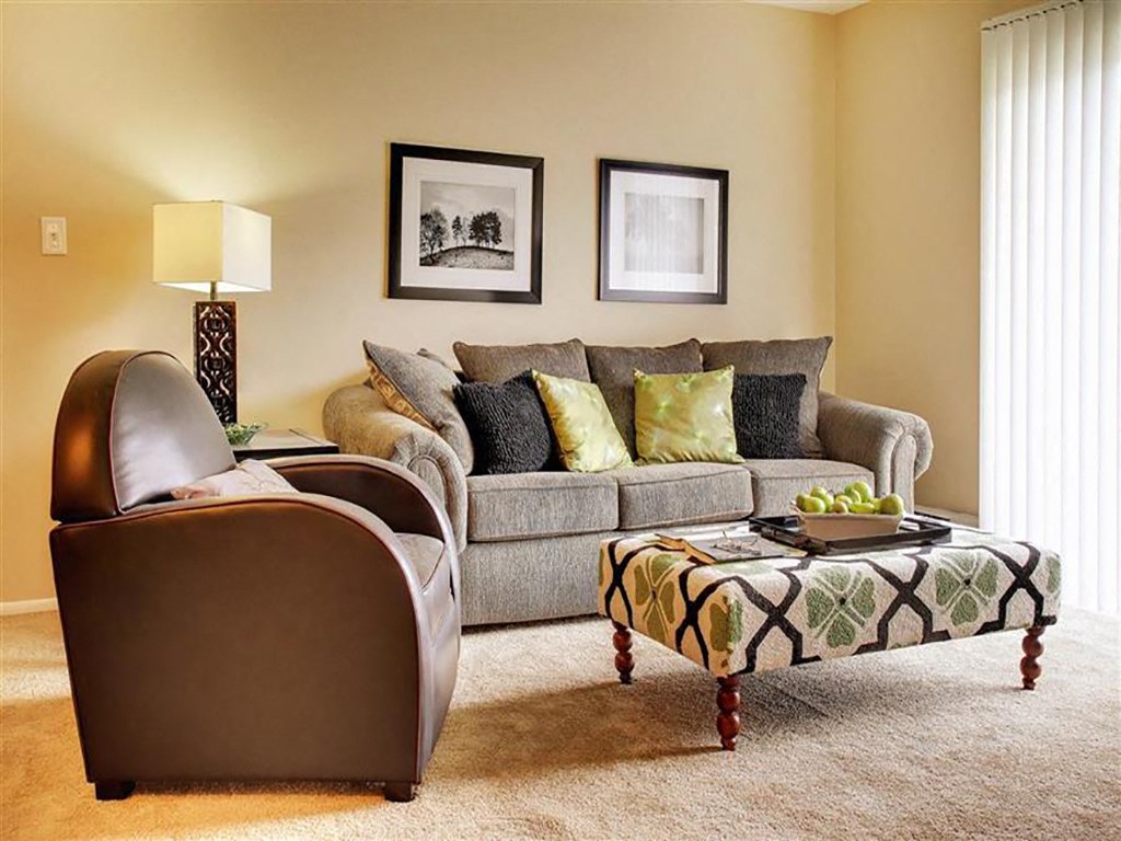 Model Living Room at Lakeland Terrace in Euclid, OH