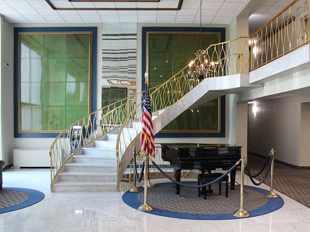 Beautiful Marble Lobby at Oliver House Apartments in Shaker Heights, OH