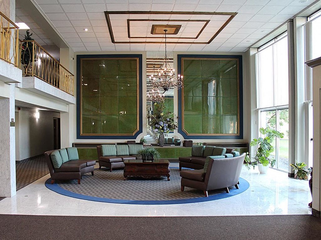 Beautiful Marble Lobby at Oliver House Apartments in Shaker Heights, OH