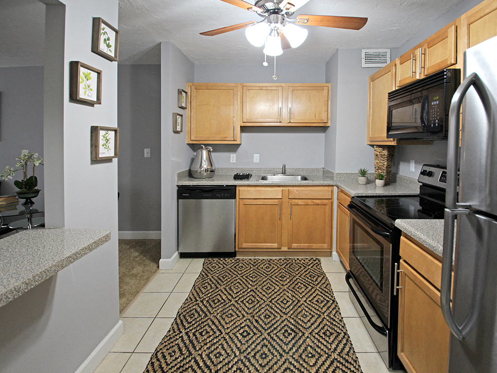 P2 Upgraded Model Kitchen with Stainless Steel Appliances, at Reserve Square, Cleveland, OH