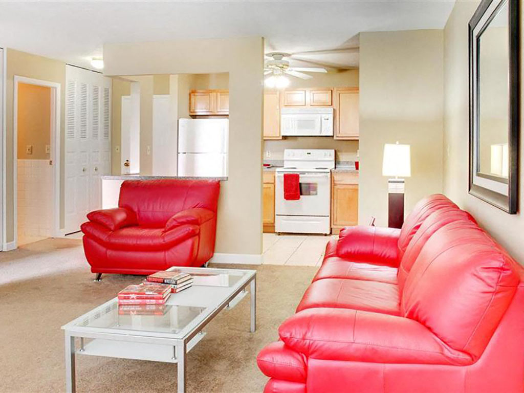 P1 Standard Model Living Room, at Reserve Square, Cleveland, OH 44114