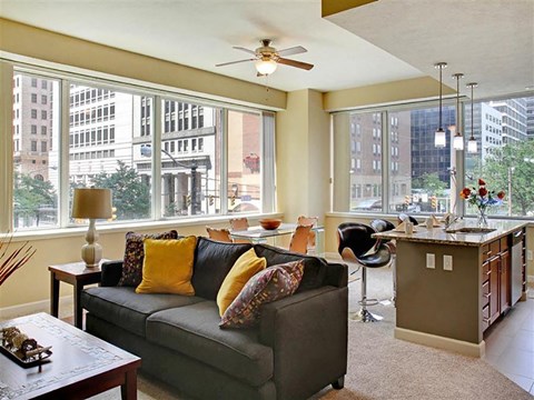 Clubhouse With Expansive Windows at Residences At 1717, Cleveland, OH