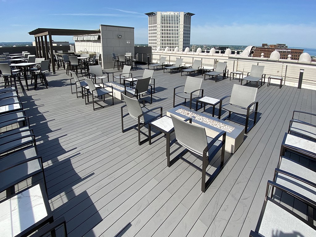 Rooftop Deck at The Terminal Tower Residences Apartments, Ohio, 44113
