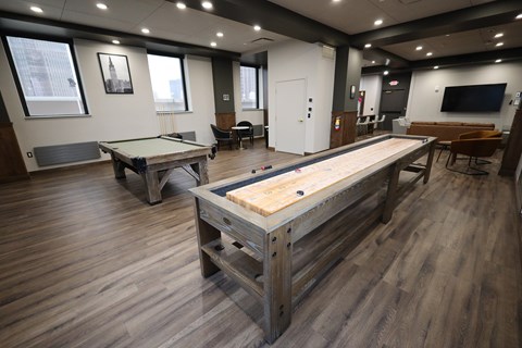 Community Lounge at The Terminal Tower Residences Apartments, Ohio, 44113