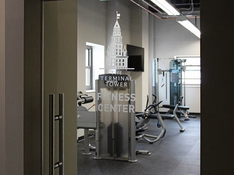 Two Level Fitness Center at The Terminal Tower Residences Apartments, Cleveland, OH