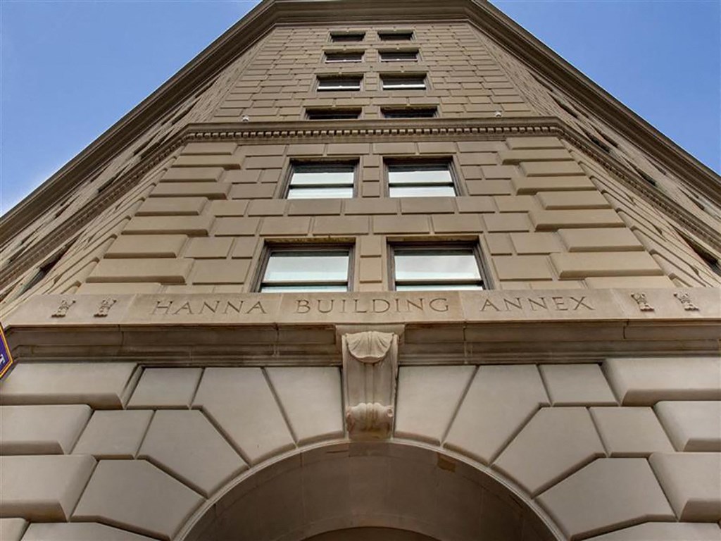 Elegant Exterior View at The Residences At Hanna Apartments, Cleveland