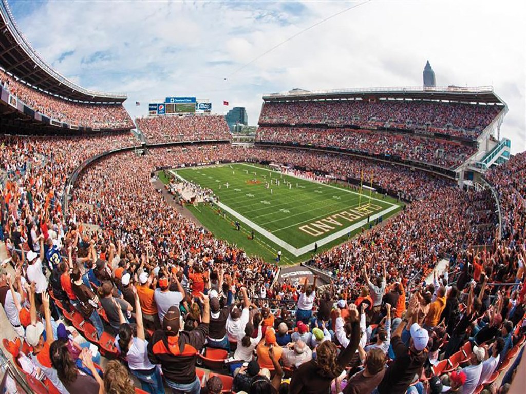 Baseball Stadium View at The Residences At Hanna Apartments, Cleveland, OH