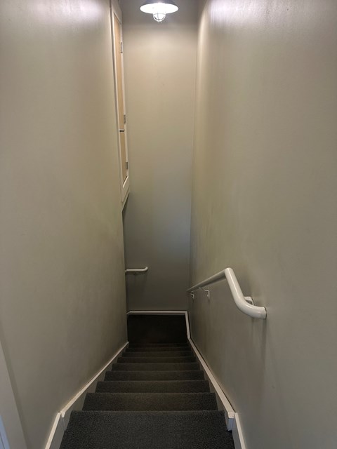 top of stairs