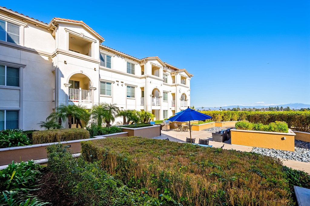 a view of the villa from the garden