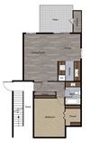 One Bedroom Floorplan One Bedroom Floorplan at St. Charles Oaks Apartments, California, 91360