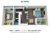 One Bedroom Plan B FloorPlan Image at El Patio Apartments, Glendale, CA One Bedroom Plan B FloorPlan Image at El Patio Apartments, Glendale, CA