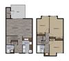 Three Bedroom Townhome Plan F Floorplan Three Bedroom Townhome Plan F Floorplan at St. Charles Oaks Apartments, Thousand Oaks