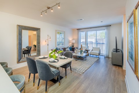 Wood-Style Flooring In Living and Dining Areas