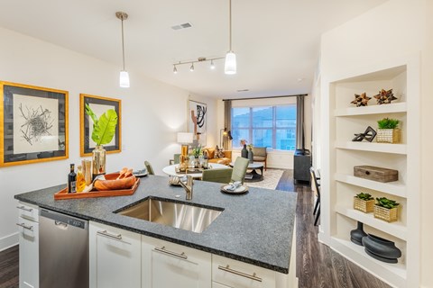 Built-In Bookshelves in Select Apartments