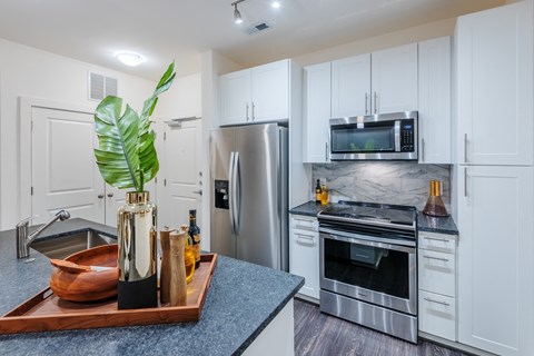 Gourmet Chef's Kitchen With Stainless Steel Appliances