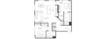 Channel House 2BR Floorplan - Albatross