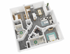 Beaman - Park Central 2BR Floorplan