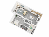 Bedford - Park Central 1BR Floorplan