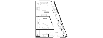 Channel House Studio Floorplan - Brant