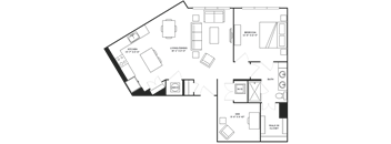Platform Two Bedroom Floorplan - California Zephyr