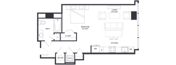 The Eastern Studio Floorplan - Beacon
