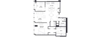 The Eastern 1BR Floorplan - Canaveral