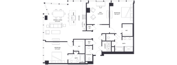 The Eastern 2BR Floorplan - Bellevue