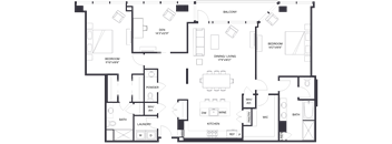 The Eastern 2BR Floorplan - Hereford