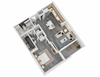 Fairmount - Park Central 1BR Floorplan
