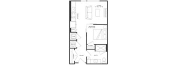 Channel House Studio Floorplan - Ibis