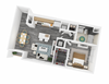 Jefferson - Park Central 1BR Floorplan