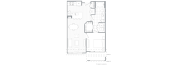 Lake Boone 1BR floor plan