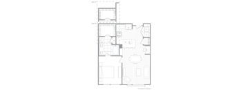 Lake Boone 1BR floor plan